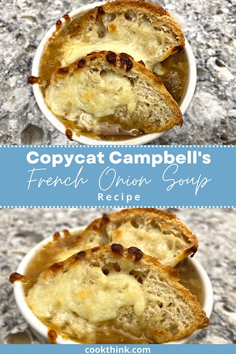 Copycat Campbell's French Onion Soup - CookThink Campbell French Onion Soup Recipe, Campbells French Onion Soup Recipes, Campbells French Onion Soup, Onion Soup Mix Recipe, Recipes Copycat, French Onion Soup Recipe, Onion Soup Recipes, Chowder Soup, Waffles Recipe