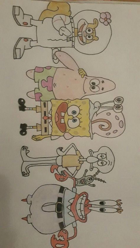 Spongebob Sketches, Cartoon Characters To Draw, Relationship Drawings, Spongebob Drawings, Disney Drawings Sketches, Drawing Ideas List, Disney Art Drawings, Doodle Art Drawing, Canvas Drawings