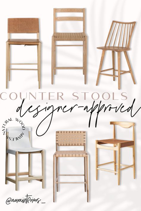 Article Esse Counter Stool, Studio Mcgee Bar Stools, Leather Woven Counter Stools, Leather Woven Bar Stool, Greely Counter Stool, Mcgee And Co Counter Stools, White Oak Bar Stools, Light Wood Barstools, Woven Leather Bar Stools