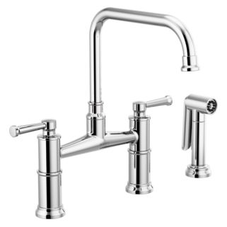 ARTESSO | Bridge Faucet with Side Sprayer Brizo Kitchen Faucet, Bridge Kitchen Faucet, Bridge Faucet, Kitchen Installation, Stainless Steel Polish, Faucet Handles, Steel Wool, Kitchen Collection, Household Cleaners