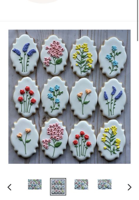 Simple Flower Cookies, Bridgerton Cookies, Flower Sugar Cookies Decorated, Mothers Day Cookies Decorated, Floral Cookies Decorated, Mothers Day Sugar Cookies, Spring Cookies Decorated, Wildflower Cookies, Floral Sugar Cookies