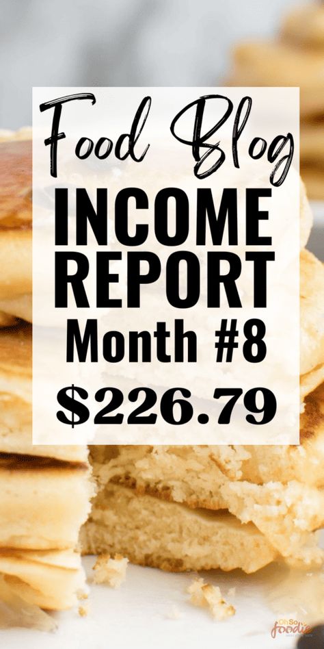 Check out my food blog income report for my 8th month as a food bloggers. In this income report, I share how I was able to make $226.79 and get 14,481 page views in my eight month as a a blogger! Income Report, Blog Income Report, Successful Blogger, Blog Income, My Food, Successful Blog, Blog Traffic, Blogging For Beginners, Make Money Blogging