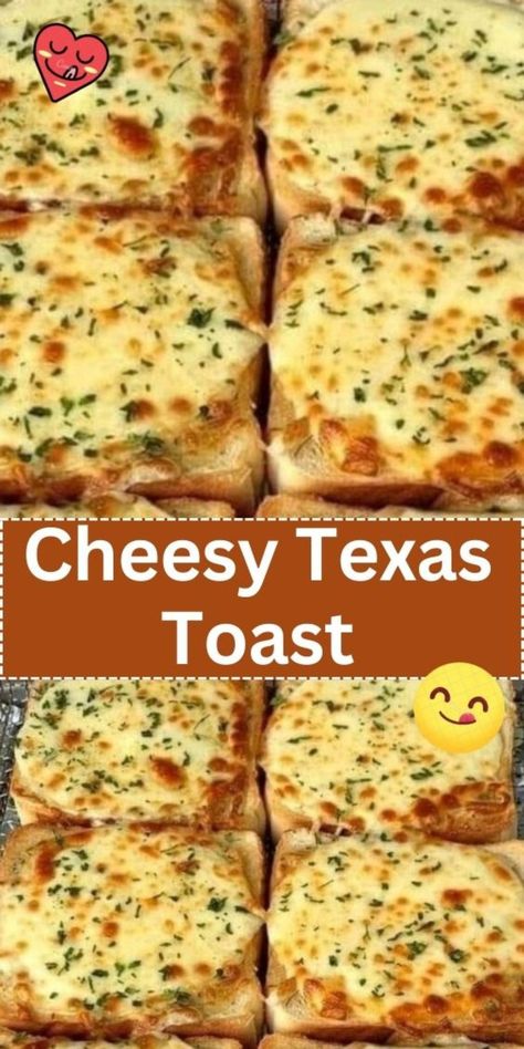 Get ready for a cheesy sensation with Irresistibly Cheesy Texas Toast. This side dish takes garlic bread to a whole new level, loaded with ooey-gooey melted cheese and a dash of Texas-inspired flavor. It's an irresistible addition to any meal. Dinner Ideas With Texas Toast, Garlic Toast Sandwich Ideas, Texas Toast Cheese Bread, Cheesy Texas Toast Garlic Bread, Easy Garlic Bread Pizza, Texas Toast With Cheese, Garlic Bread Pizza Recipe, Recipes Using Texas Toast, Cheesy Garlic Toast