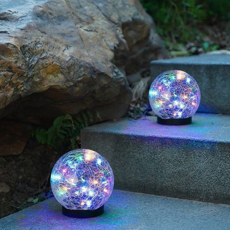 30LED Outdoor Solar Powered Garden Lights Waterproof Low Voltage Solar Lights for Porch Yard Decor Lights For Porch, Solar Powered Garden Lights, Lights Diy, Pathway Landscaping, Solar Lights Outdoor, Globe Decor, Outdoor Lighting Landscape, Garden Christmas, Outdoor Garden Decor