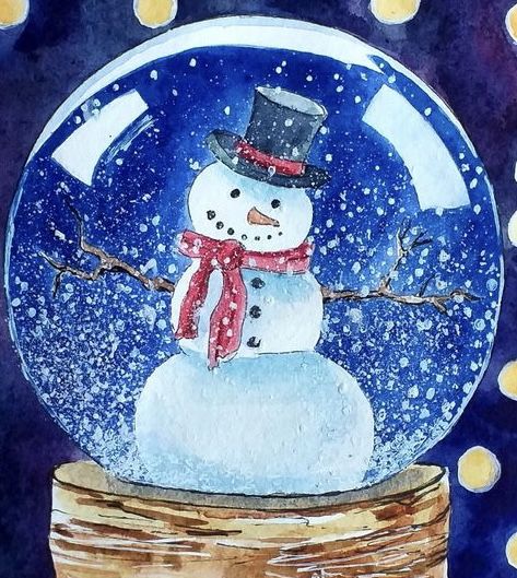 Snowglobe Drawings, Watercolor Snow Globe, Snowglobe Painting, Snowglobe Drawing, Snowglobe Ideas, Snow Globe Painting, Snow Globe Drawing, Snowglobe Art, Snow Globe Art