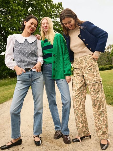 I Can't Get Over J.Crew's Fall Collection—These 30 Pieces Deserve to Go Viral Fall Wardrobe Basics, Jcrew Fall, J Crew Outfits, Preppy Tops, Cocoon Sweater, Chic Outerwear, Pointelle Sweater, Matching Sweaters, Jcrew Collection