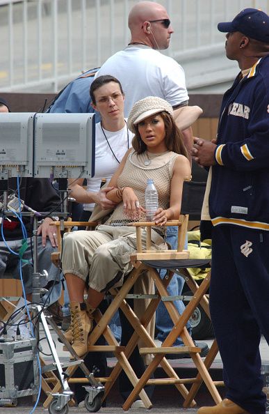 JENNY FROM THE BLOCK ON THE SET-OCT 2002 Jlo Jenny From The Block, Jenny From The Block, Marc Anthony, Spring Style, The Block, Jennifer Lopez, American Actress, Panama Hat, Songwriting