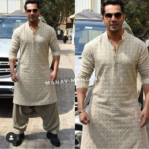 Varun Dhawan Kurta, Pakistani Kurta Designs, Indian Wedding Clothes For Men, Mens Indian Wear, Wedding Kurta, Boys Kurta Design, Wedding Kurta For Men, Gents Kurta Design, Gents Kurta