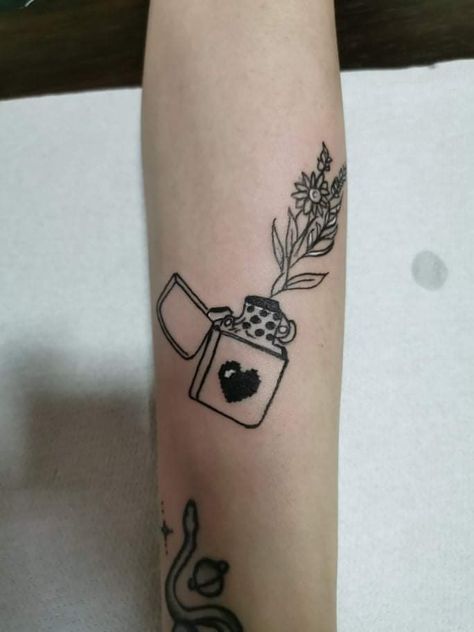 #tattoo #flowers #lightertattoo Lighter Tattoo, Tattoo Flowers, Flower Tattoos, Print Tattoos, Paw Print Tattoo, Paw Print, Flower Tattoo, Tattoos, Flowers