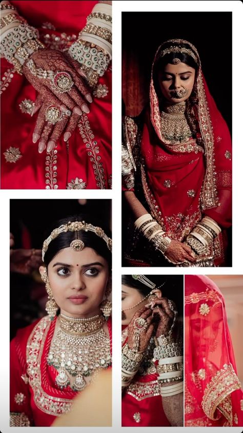 Rajputi Bridal Poshak, Rajputi Poshak Bridal Look, Rajput Bridal Look, Rajputani Poshak For Bride, Rajput Bride Pose, Rajwadi Bridal Jewellery, Rajputi Bride Wedding, Poshak Photoshoot Ideas, Rajputi Bridal Look