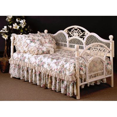 Look what I found on Wayfair! Wicker Daybed, Rattan Daybed, Floral Bedspread, Metal Daybed, Daybed Mattress, Style Shabby Chic, Daybed With Trundle, Shabby Chic Bedrooms, Guest Bed