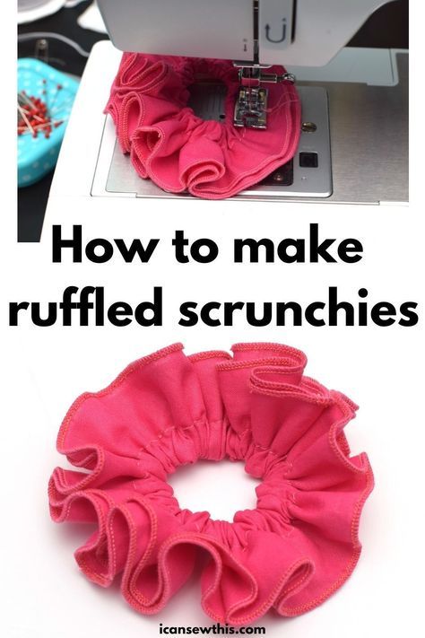 How To Make Ruffles, Sew Gifts, Diy Ruffle, Diy Hair Scrunchies, Diy Sewing Tutorials, Scrunchies Diy, Sew Ins, Sewing Tutorials Free, Small Sewing Projects