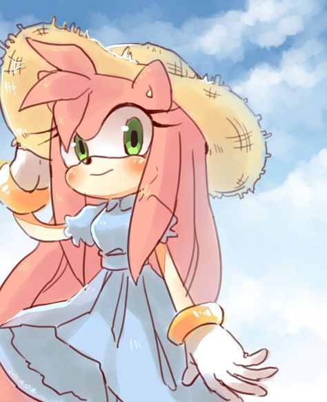 c: Amy Rose, Cartoon Character, A Dress, To Draw, Sonic, Deviantart, Hair, Blue