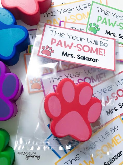 Paws Bulletin Board Ideas, Dog Theme Classroom Door, Paw Print Bulletin Board Ideas, Back To School Gifts For Preschoolers, Paw Print Classroom Theme, Puppy Classroom Theme, Dalmatian Classroom, Dog Theme Classroom, Dog Classroom