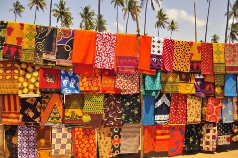 Colorful african market. Capulanas fabric in mozambique , #spon, #market, #african, #Colorful, #mozambique, #fabric #ad Kenya Art, Ghana Culture, Senegal Africa, Sunrise City, Travel Aesthetics, African Architecture, Mama Africa, African Love, African Princess