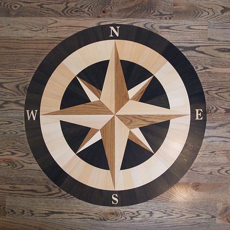 compas Compass Rose Art, Tab Art, Inlay Flooring, Mosaic Medallion, Floor Medallion, Painted Patio, Stone Garden, Ship Wheel, Compass Rose