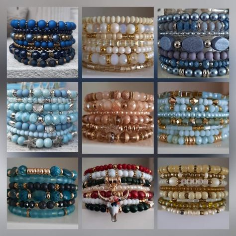 Trendy Beaded Bracelets 2023, Memory Wire Bracelets Diy, Wire Bracelets Diy, Bracelets With Beads, Stretch Beaded Bracelets Diy, Memory Wire Jewelry, Making Bracelets With Beads, Stone Bead Jewelry, Beaded Memory Wire Bracelets