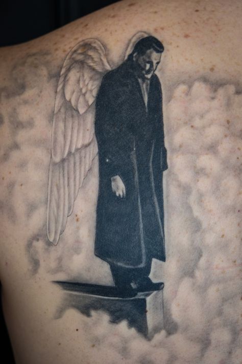 My Wings of Desire tattoo - Damiel Wings Of Desire Tattoo, Desire Tattoo, Wings Of Desire, Tattoo Zeichnungen, Star Wars Tattoo, Tattoo Inspo, Tatting, Star Wars, Tattoos