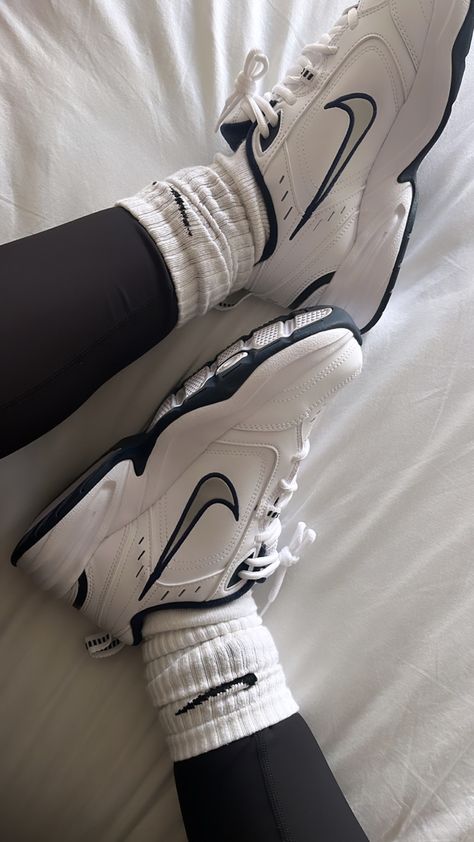 the comfiest shoes Air Monarch Outfit, Nike Monarch, Loafer Outfits, Air Monarch Iv, Nike Air Monarch Iv, Nike Air Monarch, Shoes Sneakers Jordans, Dad Sneakers, Cross Trainer