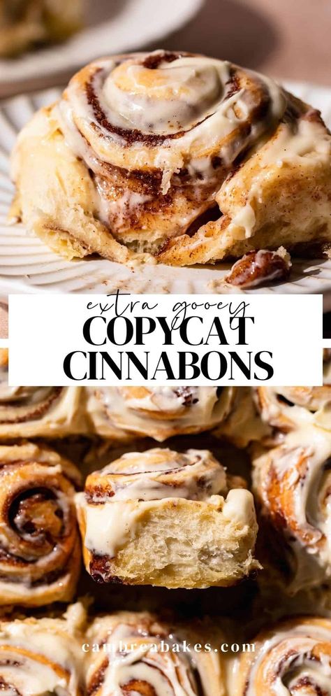 Watch out Cinnabon, because these are the best cinnamon rolls you'll ever have! These homemade cinnamon rolls are made bakery-style so they're extremely gooey, packed with cinnamon sugar flavor, and topped with cream cheese frosting. Food Nanny Cinnamon Rolls, Fluffy Cinammon Roll, Kitchenaid Cinnamon Roll Recipe, Simple Baking With Pep, Cinnamon Roll Middles, Fluffiest Cinnamon Rolls Ever, Butternutbakery Cinnamon Rolls, Doughy Cinnamon Rolls, Cinnamon Rolls Homemade Gooey