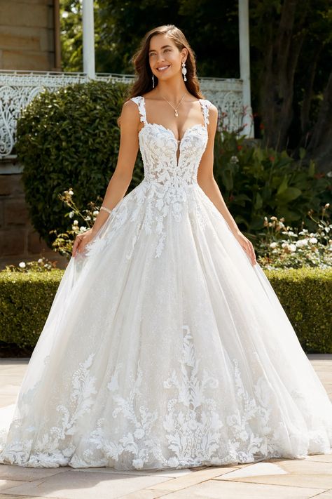 Wedding Dresses Sweetheart Neckline Ballgown, Princess Wedding Dresses Sweetheart Neckline, Princess Wedding Dresses With Straps, Summer Wedding Dress Ballgown, Wedding Dresses Sweat Heart Neckline, Heart Shaped Neckline Dress Wedding Gowns, Ballgown Sweetheart Wedding Dress, Ball Gown Wedding Dress With Straps, Fall Ball Gown Wedding Dresses