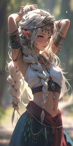 Norwegian Character Design, Female Character Design White Hair, Elf Oc Art, Dnd High Elf Female, Elf Princess Art, Elf Dnd Female, Anime Warrior Female, Cute Female Oc Art, Elf Woman Art