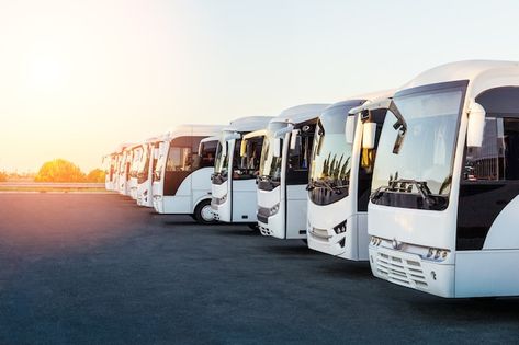 Photo tourist buses on parking at sunris... | Premium Photo #Freepik #photo #tour-bus #bus-trip #buses #bus Charter Bus, Chartered Bus, Luxury Bus, Chauffeur Service, Transportation Services, Travel And Tourism, Orlando Fl, Summer Travel, Car Rental