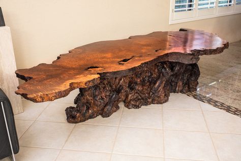 Coastal Redwood Burl with Rootball base Coastal Redwood, Redwood Burl, Wood Carving, Coffee Tables, Braids, Coffee Table, Carving, Coffee, Lace