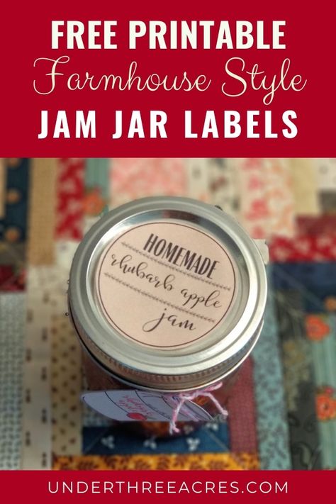 Jam Jar Labels Printable, Farmhouse Labels, Mason Jar Cookies Mix, Printable Label Tags, Jam Labels, Jam Jar Labels, Labels Printables Free Templates, Canning Jar Labels, Jam Label