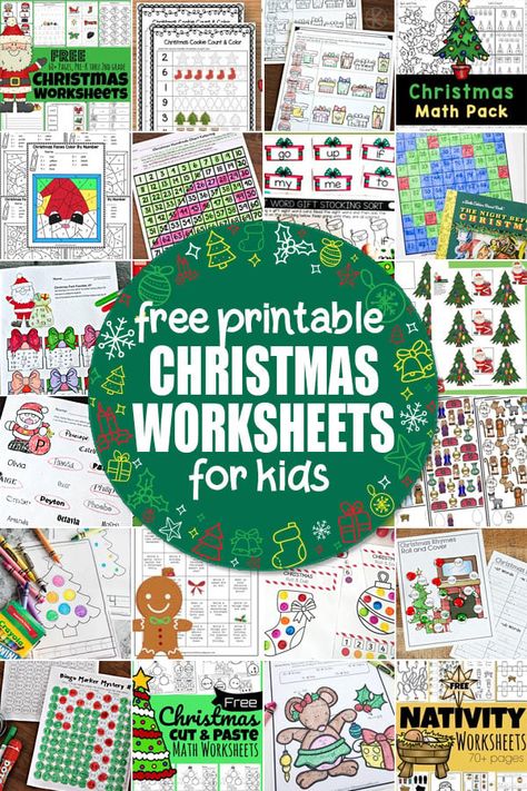 🎄 Tons of FREE Christmas Printables, Activities, Worksheets, Science Christmas Activities Elementary School, Christmas Activities 3rd Grade, Christmas Paper Activities, School Christmas Activities, Christmas Kindergarten Worksheets, Christmas Activity Worksheets For Kids, Printable Christmas Games For Kids, 2nd Grade Christmas Activities, Christmas School Worksheets