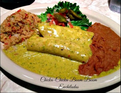 Chuys Chicka Chicka Boom Boom Enchiladas Recipe, Boom Boom Chicken Enchiladas, Chuys Chicken Enchiladas, Chuys Chicka Chicka Boom Boom Sauce, Chuys Enchiladas, Chuys Boom Boom Sauce, Copycat Chuys, Chicka Chicka Boom Boom Enchiladas, Boom Boom Enchiladas