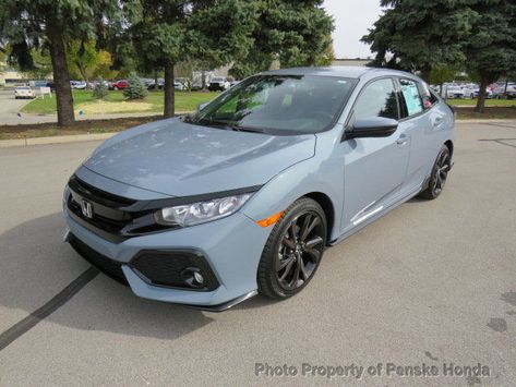 Gray Honda Civic, 2018 Honda Civic Hatchback, 2022 Honda Civic Sport, Honda Civic Hatchback Sport, Honda Crv Hybrid, Honda Hatchback, 2018 Honda Civic, Sports Cars Lamborghini, Car For Teens