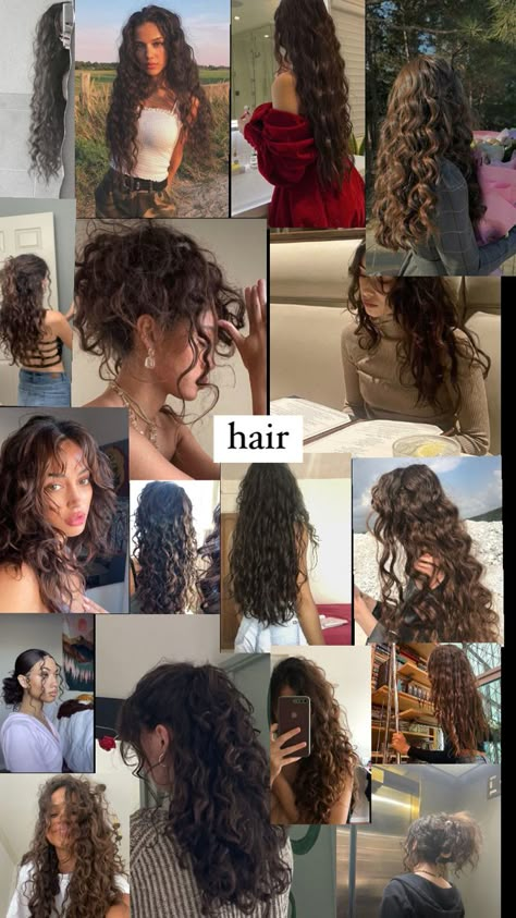 Curly Hair Vs Straight Hair, Natural Curly Hair Side Part, Curly Hair Care Aesthetic, Pretty Hair Aesthetic, Thick Wavy Hairstyles, 2c 3a Curly Hair, Hair Vision Board, Vision Board 2023, Curly Hair Accessories