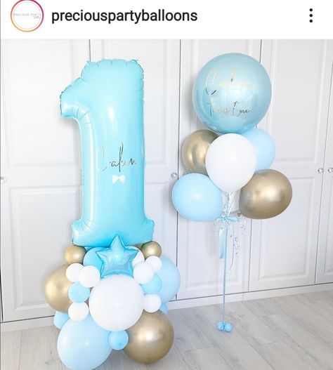 Baloni Dekoracija, 1st Bday Cake, Boys First Birthday Cake, Baby Boy Birthday Cake, Balloon Display, Birthday Post Instagram, Personalized Balloons, Birthday Posts, Baby Boy Birthday