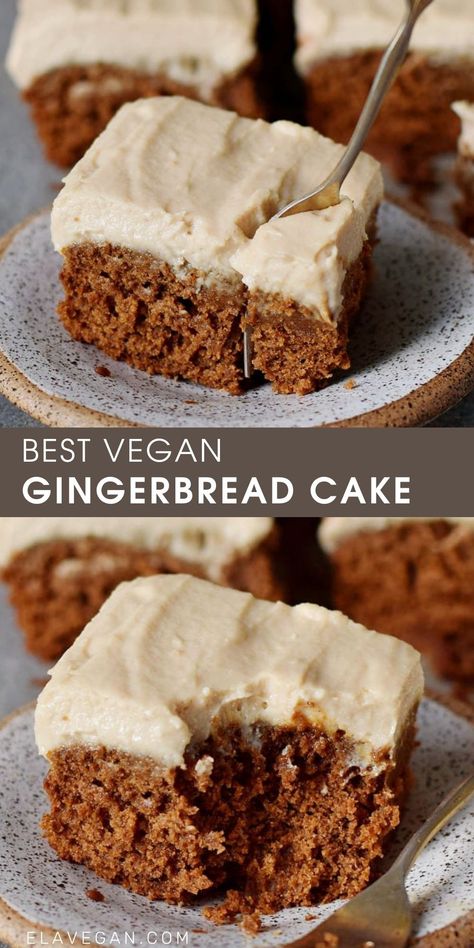 Vegetarian Cakes, Vegan Christmas Desserts, Gluten Free Gingerbread, Vegan Gingerbread, Vegan Holiday Recipes, Vegan Baking Recipes, Plant Based Desserts, Vegan Christmas Recipes, Vegan Cakes