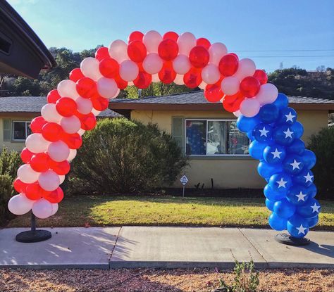 Desserts Fourth Of July, Forth Of July, Balloon Art, Veterans Day, July 4th, Balloon Arch, Balloon Decorations, Fourth Of July, American Flag