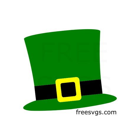 Leprechaun Hat Free SVG File Leprechaun Hat Printable, Leprechaun Hat Template Free Printable, Leprechaun Hat Template, Irish Celebration, Irish Festival, Hat Template, Leprechaun Hat, Elderly Activities, Leprechaun Hats