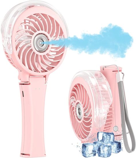 HandFan 2023 Upgraded Portable Misting Fan, 34ml Handheld Personal Mister Fan Rechargeable, Battery Operated Spray Water Mist Fan, Misting Fan, Water Mist, Cat Bed Furniture, Vintage Halloween Decorations, Dog Brushing, Makeup Travel, Portable Toilet, Travel Outdoors, Dog Furniture