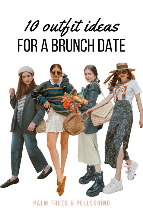 10+ Brunch Outfit Ideas to Copy this Spring. If there’s anything I love in this world, it’s a good brunch. A close second is putting together a fabulous outfit to wear to said brunch. Copy these brunch outfit ideas the next time you go out on the town for avocado toast and eggs benedict! Fun Brunch Outfits, Friends Lunch Outfit, Brunch Date Outfit Ideas, Outfit Ideas For Lunch With Friends, Lunch Outfit Ideas Spring, Spring Party Outfit Day, Brunch Looks Casual, Outfit For Breakfast With Friends, Lunch Date With Friends Outfits