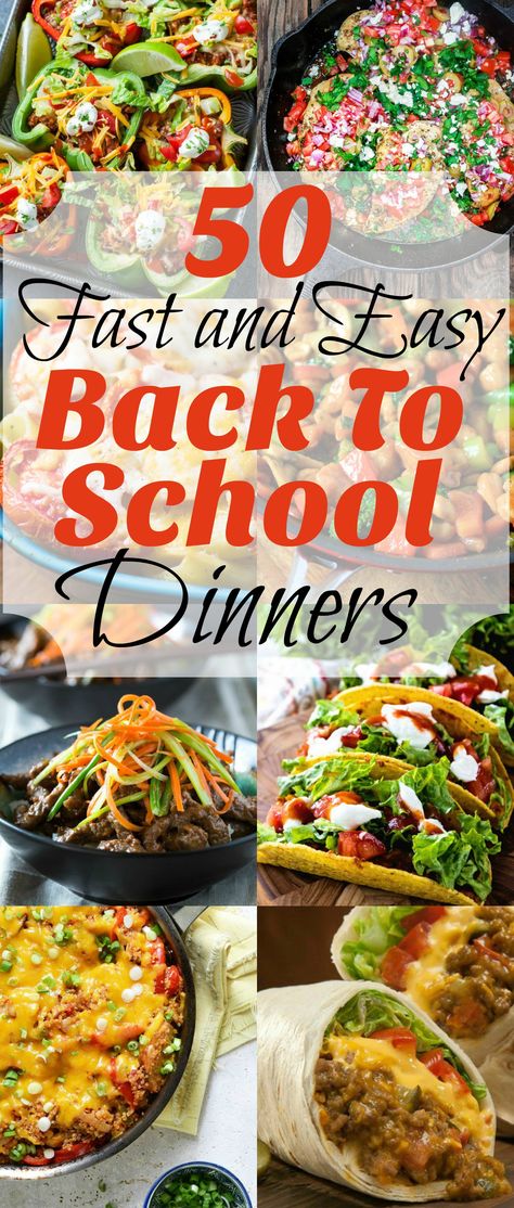 Back To School Dinners, Back To School Dinner, School Post, School Dinner, Plats Healthy, School Dinners, Fast Dinners, Sunday Dinner, Dinner Menu