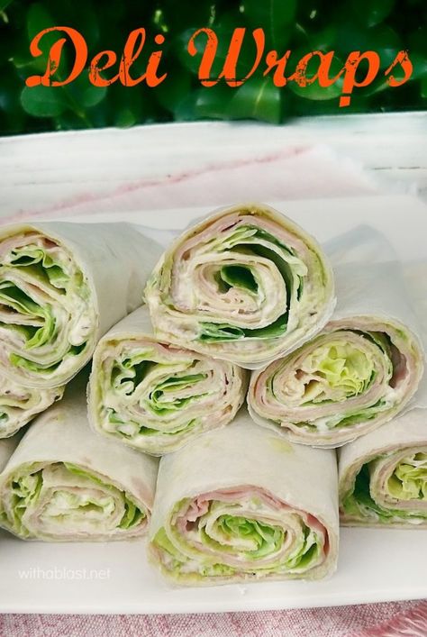 These Deli Wraps are quick, easy and delicious - with layers of lettuce, Deli Ham, Cream Cheese and more #DeliWraps #DeliMeats #LightDinner #Appetizer #Lunch Deli Wraps, Sandwiches Recipes, Chicken Wrap Recipes, Deli Ham, Pepper Salt, Vegetable Nutrition, Wrap Recipes, Wrap Sandwiches, Chicken And Vegetables