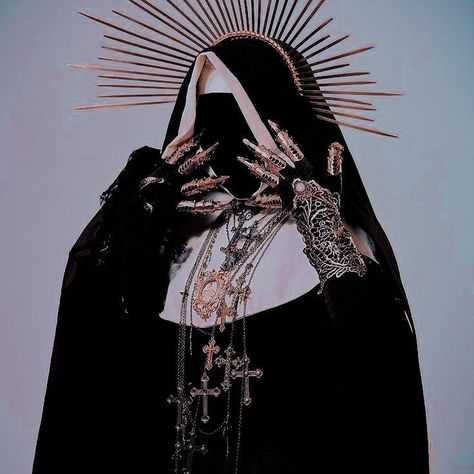 Nun Reference, Noxus League Of Legends, Nun Costume, Black Veil, Fantasy Fashion, The Villain, Mode Inspiration, Dark Fantasy Art, Art Reference Photos