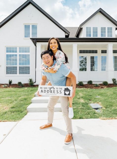 New Home Build Archives - Color & Chic Closing Photo Ideas, Home Closing Outfits, House Closing Day Outfit, Closing Day Outfit, White Painted Brick, Big Coffee Table, New Home Build, New House Announcement, Feeling Grateful