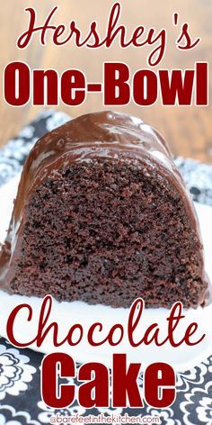 Hersheys Chocolate Cake, Hershey Cake, Hersheys Chocolate Cake Recipe, One Bowl Chocolate Cake Recipe, Bunt Cake Recipe, Hershey Chocolate Cakes, Hershey Recipes, Hersheys Chocolate, Easy Bundt Cake