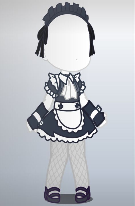 Maid Outfit Ideas, Outfit Ideas Gacha Club, Outfit Ideas Gacha, Markere Copic, Gacha Pose, Outfit Gacha, Suit Pin, Angel Outfit, Club Hairstyles