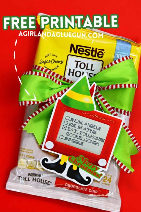 If you need a quick present, and you LOVE buddy the Elf- Grab this FREE Elf cookie dough printable for the best gift idea ever! Elf The Movie Crafts, Elf Gift Basket, Free Buddy The Elf Printables, Diy Buddy The Elf Decorations, Buddy The Elf Elf On The Shelf, Buddy The Elf Snacks, Buddy The Elf Tree, Buddy The Elf Printables Free, Elf Party Ideas Buddy The