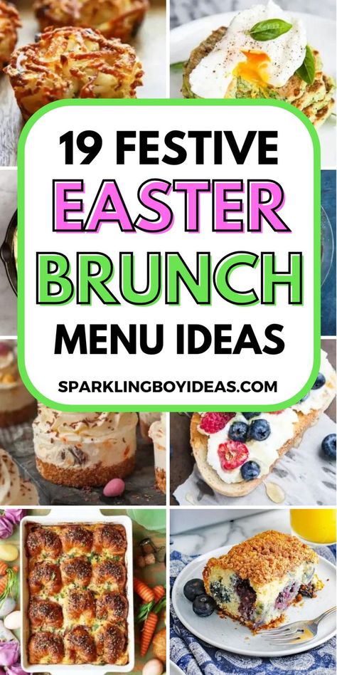 Get ready for a festive and flavorful Easter brunch that showcases the best of the season's ingredients and flavors. From vibrant spring salads, savory quiches, breakfast casseroles, and baked goods, our spring brunch ideas are both tasty and nutritious. These Easter brunch recipes will help you create a memorable Easter meal. Whether you're hosting a family gathering or a friend's brunch, our Easter brunch menu will impress and delight everyone. Add don't forget Easter desserts and treats. Easy Easter Brunch Ideas, Easter Brunch Casserole, Easter Breakfast Casserole, Easter Brunch Dessert, Brunch Menu Ideas, Easter Brunch Ideas, Easter Sunday Brunch, Spring Salads, Easy Easter Brunch