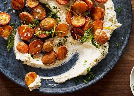 Delicious Sides, Thanksgiving 2023, Roasted Potato Recipes, Whipped Feta, Think Food, Crispy Potatoes, Food Yummy, Roasted Potatoes, Quick Recipes