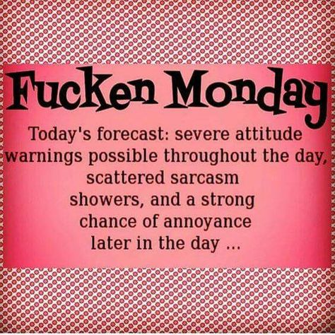 Weekday Humor, Work Sarcasm, Be Nice Or Leave, Monday Morning Quotes, Week Quotes, Cold Hard Truth, Monday Monday, I Hate Mondays, Middle Fingers