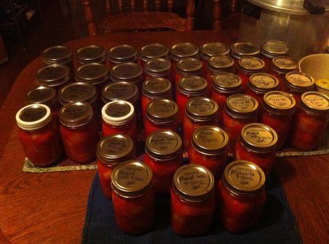 Print Grandma Vinion's Canned Peppers in Red Sauce | Just A Pinch Canned Peppers, Canning Hot Peppers, Canning Banana Peppers, Canning Peppers, Hot Banana Peppers, Hot Pepper Recipes, Red Sauce Recipe, Bbq Chips, Vegetable Appetizers